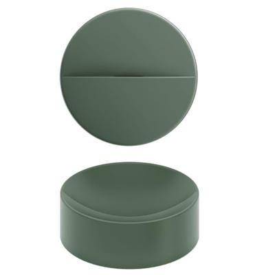 Clou Vale Rond Fontein Zonder Kranenbank Met Geïntegreerde Afvoer Mat Pijnboom Groen Keramiek 22 cm Clou