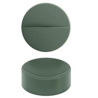 Clou Vale Rond Fontein Zonder Kranenbank Met Geïntegreerde Afvoer Mat Pijnboom Groen Keramiek 22 cm Clou - thumbnail