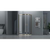 Adema Dawn Douchecabine - 80x80cm - kwartrond - goud mat SW1381732 - thumbnail