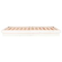 Bedframe LED massief hout wit 150x200 cm - thumbnail