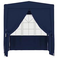 Partytent met zijwanden professioneel 90 g/m 2,5x2,5 m blauw - thumbnail