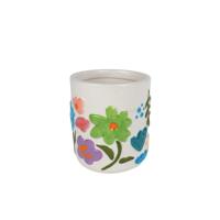 Bloempot Fleur wit/multicolor aardewerk - thumbnail