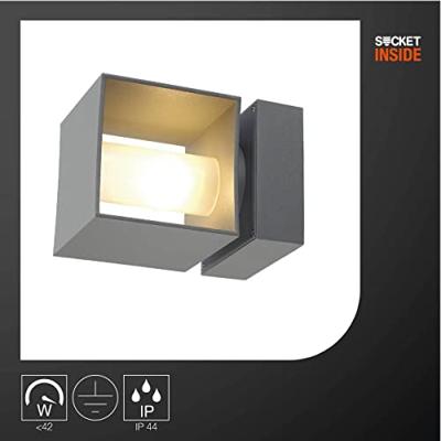 SLV 4024163180801 1000335 LED-buitenlamp (wand) G9 Zilver-grijs