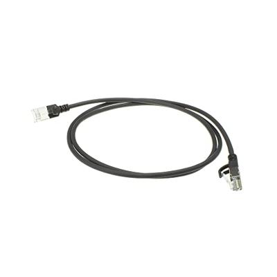 ACT Zwarte 7 meter LSZH U/FTP CAT6A datacenter slimline patchkabel snagless met RJ45 connectoren