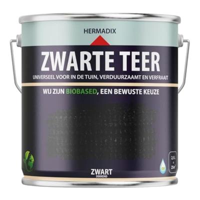 Hermadix impraline mat 2500 ml zwarte teer zwart