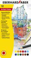 12 Aquarelpotloden Eberhard Faber in bliketui - thumbnail