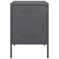 Nachtkastjes 2 st 36x39x50,5 cm staal antracietkleurig - thumbnail