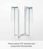 YAMAZAKI - Tower - Droogrek voor drinkflessen wit - thumbnail