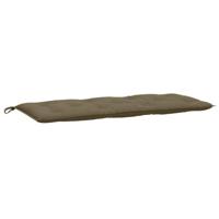 VidaXL Tuinbankkussens 2 st 120x50x7 cm stof gemêleerd taupe - thumbnail