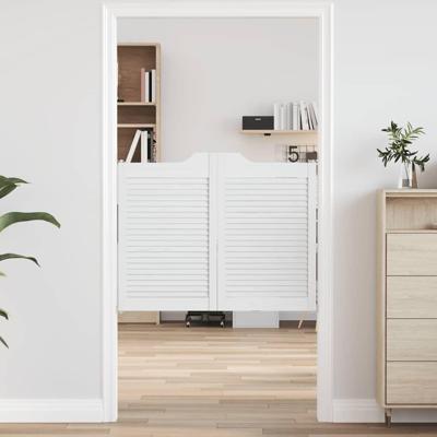 Draaideuren louvredesign 1-paar 80x100 cm wit