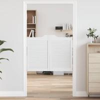 Draaideuren louvredesign 1-paar 80x100 cm wit - thumbnail