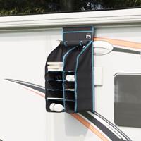 VidaXL Hangende tent organizer 10 vakken zwart 40,5 x 25 x 80 cm - thumbnail