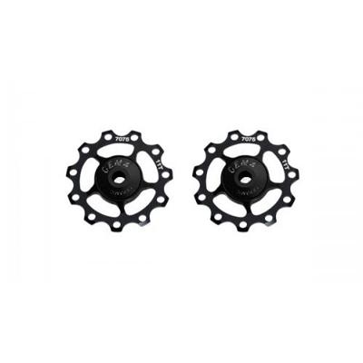 Shimano Cema derailleurwieltjes alu 9/10/11v rvs zwart