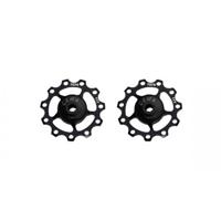 Shimano Cema derailleurwieltjes alu 9/10/11v rvs zwart - thumbnail