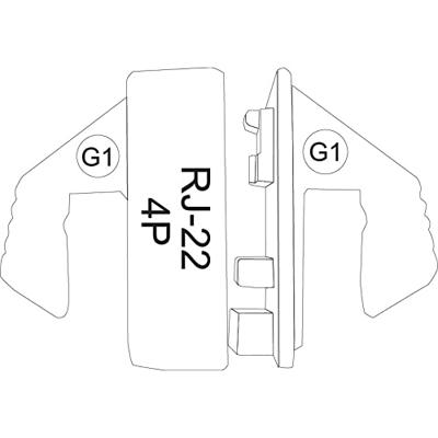 TOOLCRAFT Krimp-onderdelen Krimpinzetstuk voor 4P4C/RJ22 connector Geschikt voor merk: TOOLCRAFT PZ-500