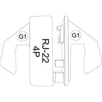 TOOLCRAFT Krimp-onderdelen Krimpinzetstuk voor 4P4C/RJ22 connector Geschikt voor merk: TOOLCRAFT PZ-500 - thumbnail