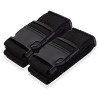 Bagageband - 2x Kofferriem Zwart - thumbnail