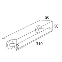 Tiger Badgreep Boston RVS Glans - thumbnail