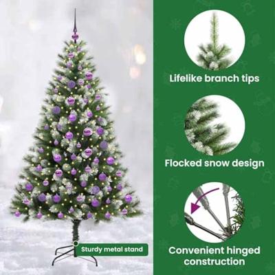 VidaXL Kunstmatige scharnierkerstboom met bedekte sneeuw 180 cm VidaXL Kunstmatige scharnierkerstboom met bedekte sneeuw 180 cm