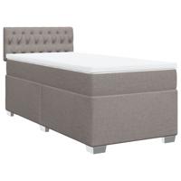 Boxspring met matras stof taupe 100x200 cm - thumbnail