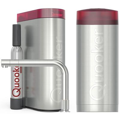 Quooker Front Keukenkraan Set - Kokend Warm- en Koud Water - RVS - Inclusief COMBI Reservoir & CUBE - Direct Gekoeld Bruisend Water