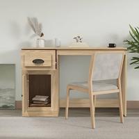 Bureau met lade 115x50x75 cm bewerkt hout sonoma eikenkleurig - thumbnail