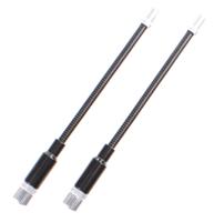 Verstelbare flex V-brake kabelpijpje Elvedes lichtmetaal - zwart (2 stuks) - thumbnail