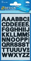 Avery Etiketten, letters A-Z, 2 blad, zwart, waterbestendige folie - thumbnail
