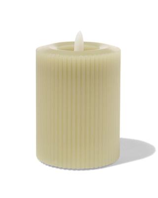 HEMA LED ribbel kaars met wax Ø7.5x10 lichtgroen (lichtgroen)