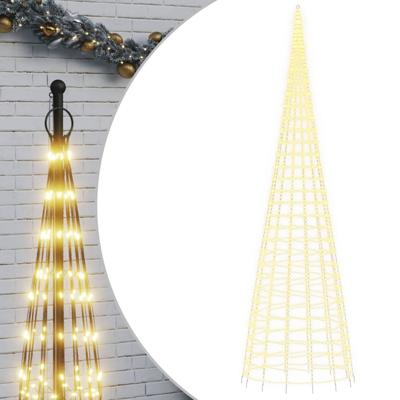 LED-kerstboom aan vlaggenmast 3000 LEDs warm wit 800 cm