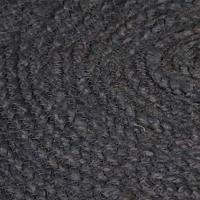 VidaXL Vloerkleed handgemaakt rond 90 cm jute donkergrijs