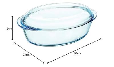 Pyrex ovenschaal ovaal met deksel 5,8L