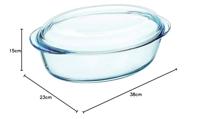Pyrex ovenschaal ovaal met deksel 5,8L - thumbnail