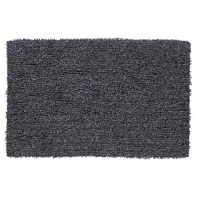 Badmat Misto Chenille Katoen 90x60 cm Zwart