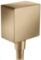 Muuraansluitbocht FixFit Square HansGrohe met Terugslagklep Brushed Bronze - thumbnail