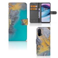 OnePlus Nord CE 5G | Bookcase | Marble Blue Gold - thumbnail