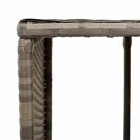 Hottub-ombouw poly rattan massief acaciahout grijs - thumbnail