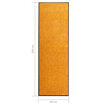VidaXL Deurmat wasbaar 60x180 cm oranje - thumbnail
