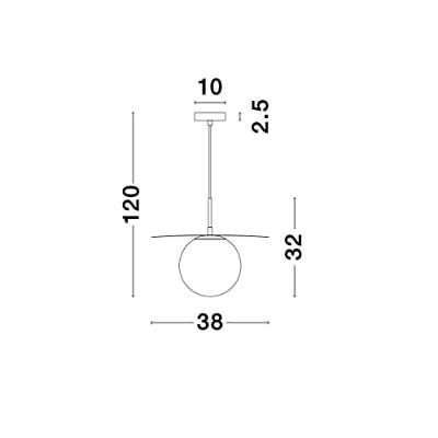 Lyora HanglampObbit zwart Ø 38cm - 9988380
