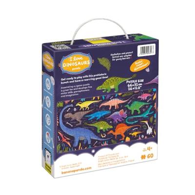 Banana Panda - ik hou van dinosaurussen puzzel - 60st. Banana Panda - ik hou van dinosaurussen puzzel - 60st.