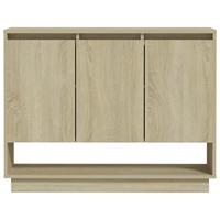 Dressoir 97x31x75 cm spaanplaat sonoma eikenkleurig - thumbnail