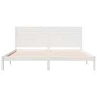 Bedframe extra lang zonder matras massief hout wit 180x220 cm - thumbnail