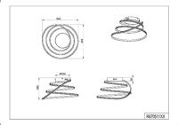 Trio Led plafondlampBologna wit - R67051131 - thumbnail
