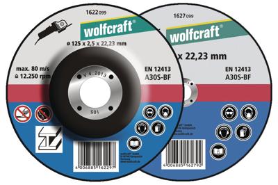 Wolfcraft Doorslijpschijf | Ø125 x 2,5 x 22,23 | 5 stuks - 1622300 Wolfcraft Doorslijpschijf | Ø125 x 2,5 x 22,23 | 5 stuks - 1622300