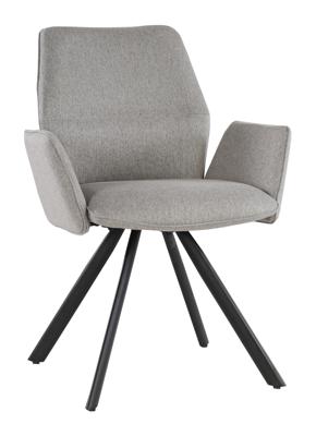 Livingfurn Draaibare Eetkamerstoel 'Diana' kleur Taupe Livingfurn Draaibare Eetkamerstoel 'Diana' kleur Taupe