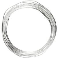Creativ Company Verzilverd draad, dikte 1,2 mm, verzilverd, 3 m/ 1 rol - thumbnail