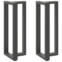 Bartafelpoten 2 st T-vormig 50x35x(100-101) cm staal antraciet - thumbnail