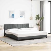 Bedframe zonder matras "Hanko" stof donkergrijs 200x200 cm - thumbnail