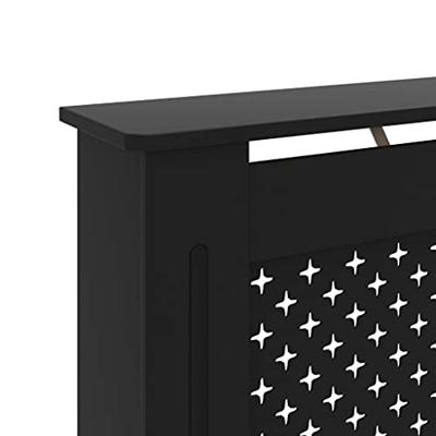 Radiatorombouw 112x19x81 cm MDF zwart