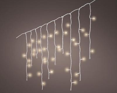 Lumineo icicle twinkle 490 led 20m warm wit wit kabel